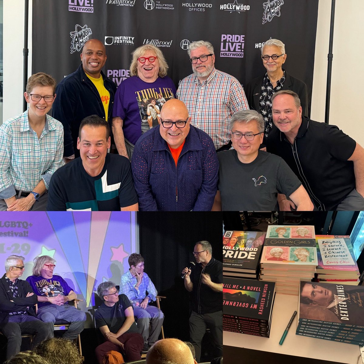 What a wonderful evening with so many talented #lgbt writers. Thanks for inviting me @jimcolucci <a href="/frankdecaroshow/">Frank DeCaro</a>! @dennischensley is the best moderator!