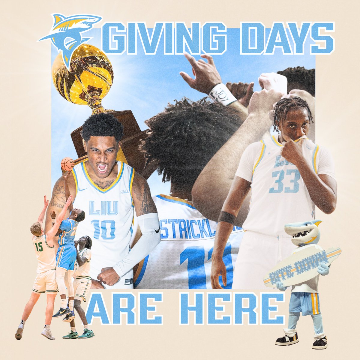 LIUBasketball's tweet image. We’ve raised $25,000 so far! Help us hit our goal before the weekend! #SharksGivingWeek igfn.us/vf/LIUSharkFund