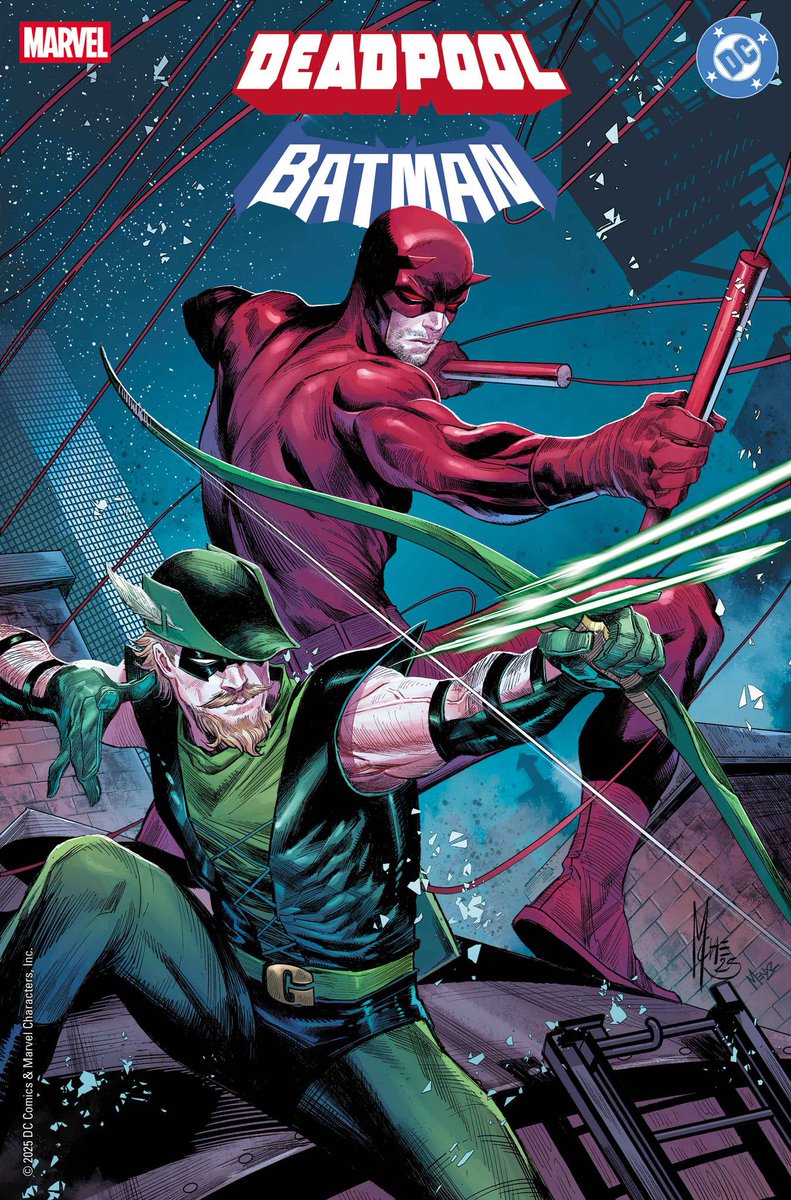 Marvel vs DC cover. This is my first time on a DC characters. #DC #Marvel #Daredevil #GreenArrow #MarcoChecchetto #MarcioMenyz #MarvelvsDC #cover