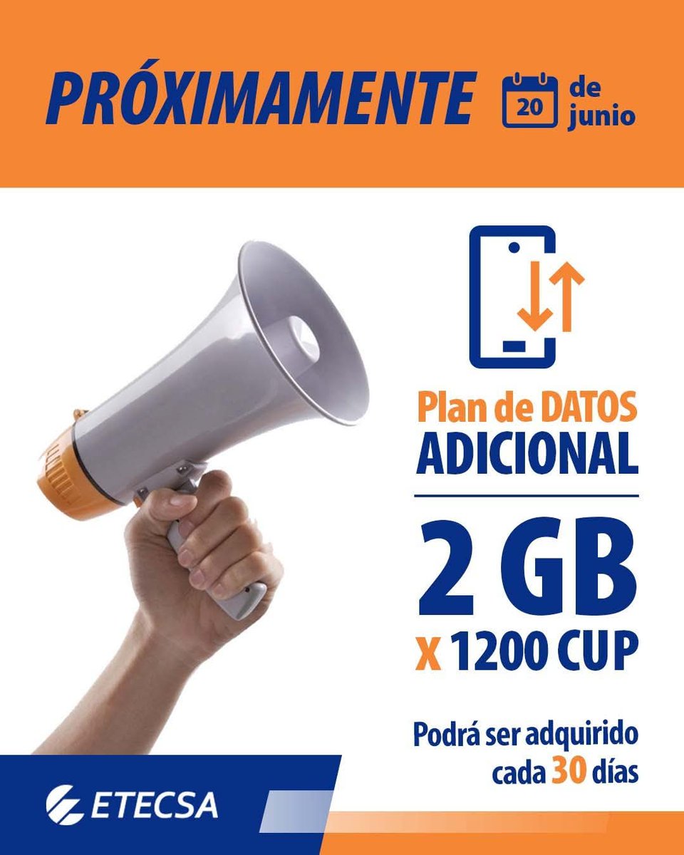 Etecsa en su compromiso de dar soluciones para superar desafíos actuales; ofrece un plan adicional trabajando de la mano del pueblo, apoyando la educación y la construcción de la sociedad digital cubana. #JuntosPorLaTransformacionDigital #JovenClubVillaClara