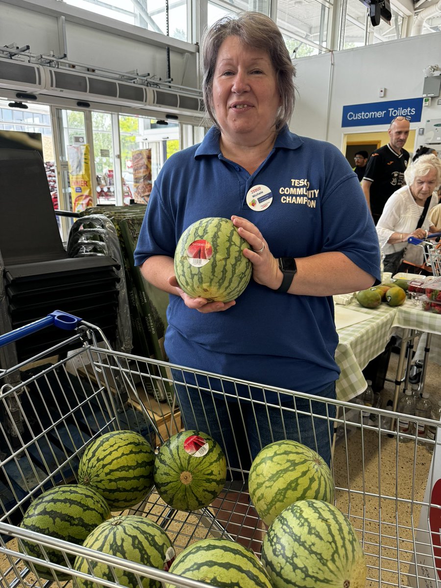 🍉 A HUGE Thank You to Waltham Abbey <a href="/Tesco/">Tesco</a>  🍉

We’d like to send our heartfelt thanks to Tesco Waltham Abbey for their incredibly kind donation of watermelons — yes, melons! 
You might wonder why, but tomorrow these juicy beauties will be sliced up, chilled, and ready in cool