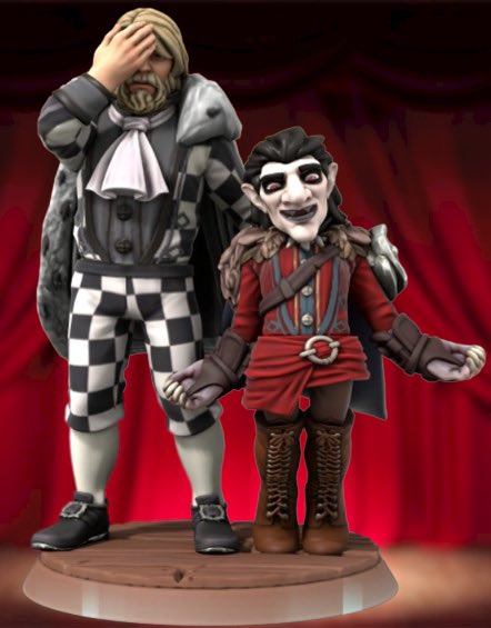 TalosStormLord's tweet image. RISIBILOS: Speaking of “how does that even work” and manifestations of the mind, let’s jump to the campiest #Ravenloft #domain of them all. The darklord is trapped as a ventriloquist to a terrible doll that looks like #Strahd (in 2E it was a jester and was all about bad jokes).