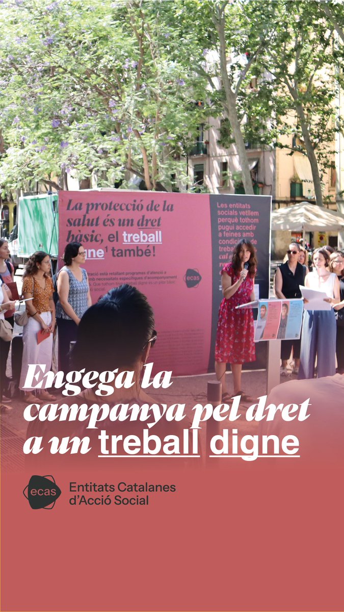 🟢🔵Dimarts passat, la Delegació de Catalunya va participar de l'acte #TreballDigne, organitzat per ECAS.

🤝Compartim plenament l'anàlisi i les reivindicacions d'ECAS i les entitats membres, ja que la nostra missió és integrar les persones al mercat laboral.