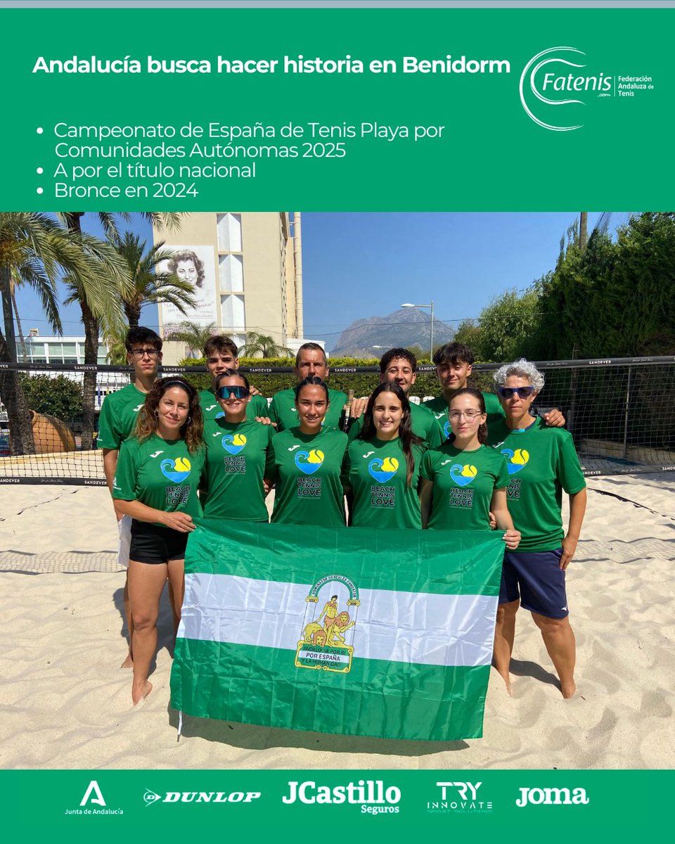 #TenisAndalucía (@fattenis) on Twitter photo 🏖️ ¡𝐀𝐧𝐝𝐚𝐥𝐮𝐜í𝐚 𝐯𝐚 𝐚 𝐩𝐨𝐫 𝐭𝐨𝐝𝐚𝐬 𝐞𝐧 𝐁𝐞𝐧𝐢𝐝𝐨𝐫𝐦!🎾
Un equipo unido, competitivo y con las ideas claras: 𝐝𝐞𝐣𝐚𝐫 𝐞𝐥 𝐧𝐨𝐦𝐛𝐫𝐞 𝐝𝐞 𝐀𝐧𝐝𝐚𝐥𝐮𝐜í𝐚 𝐞𝐧 𝐥𝐨 𝐦á𝐬 𝐚𝐥𝐭𝐨.
#TenisPlayaAndalucía #beachtennislove
<a href="/DeporteAND/">Andalucía es Deporte</a> <a href="/Cafdsocial/">CAFD | #TuNuevaCAFD</a> <a href="/intenis/">Industria del Tenis</a> 🏖️ ¡𝐀𝐧𝐝𝐚𝐥𝐮𝐜í𝐚 𝐯𝐚 𝐚 𝐩𝐨𝐫 𝐭𝐨𝐝𝐚𝐬 𝐞𝐧 𝐁𝐞𝐧𝐢𝐝𝐨𝐫𝐦!🎾
Un equipo unido, competitivo y con las ideas claras: 𝐝𝐞𝐣𝐚𝐫 𝐞𝐥 𝐧𝐨𝐦𝐛𝐫𝐞 𝐝𝐞 𝐀𝐧𝐝𝐚𝐥𝐮𝐜í𝐚 𝐞𝐧 𝐥𝐨 𝐦á𝐬 𝐚𝐥𝐭𝐨.
#TenisPlayaAndalucía #beachtennislove
<a href="/DeporteAND/">Andalucía es Deporte</a> <a href="/Cafdsocial/">CAFD | #TuNuevaCAFD</a> <a href="/intenis/">Industria del Tenis</a>