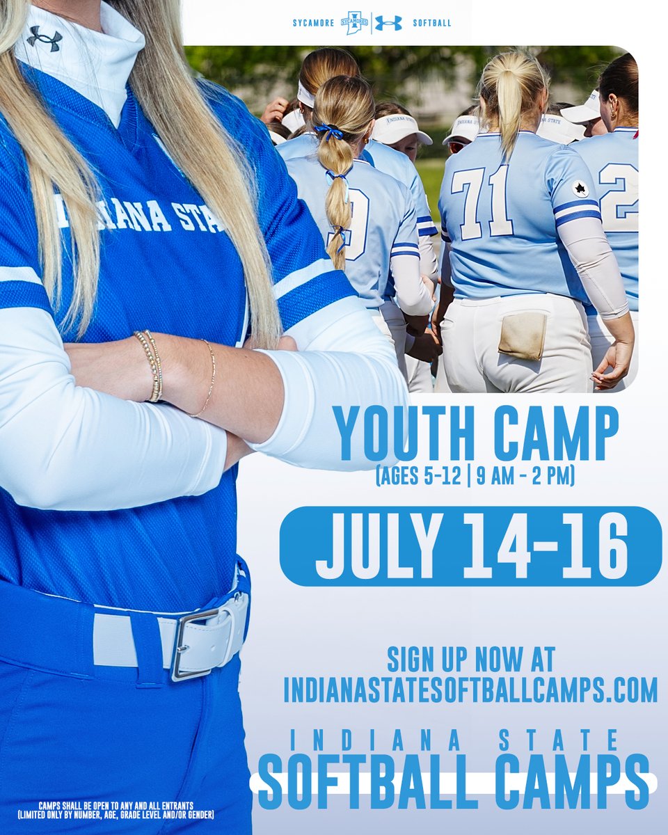 IndStSoftball's tweet image. Mark the 📆 and sign up today!

We&apos;ve got our final Youth Camp set for July 14-16 at Price Field.

Don&apos;t miss out on your chance to sign up and be a part of it today!
tinyurl.com/yvt9ybyc

#MarchOn