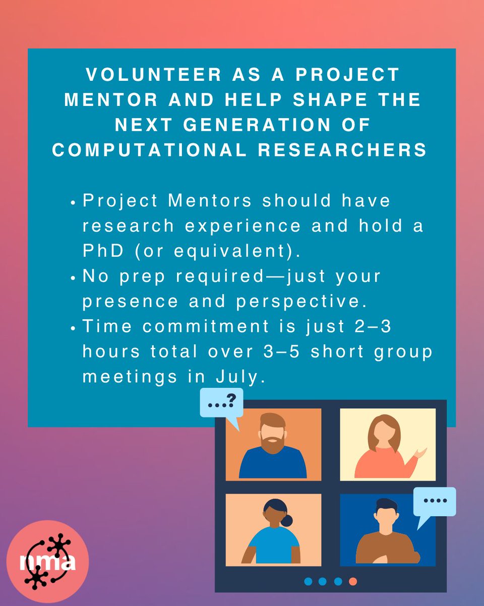neuromatch's tweet image. Ready to shape the future of #ComputationalScience?
We’re inviting researchers like you to mentor student-led projects this July. Just 2-3 hours of commitment & no prep needed!
This is your chance to give back & grow!
➡️ Learn more & sign up to #volunteer buff.ly/kF128uH