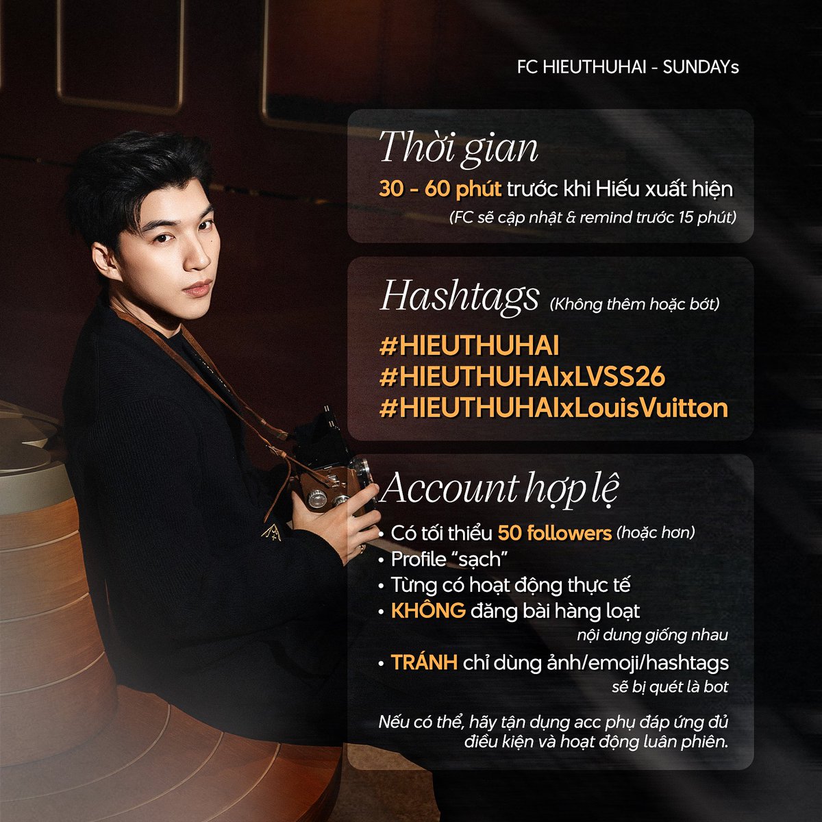fchieuthuhai's tweet photo. | 𝐇𝐈𝐄𝐔𝐓𝐇𝐔𝐇𝐀𝐈 𝐗 𝐋𝐕𝐒𝐒𝟐𝟔 

HIEUTHUHAI sẽ chính thức góp mặt tại Louis Vuitton Men’s Spring Summer 2026 Show vào ngày 𝟐𝟓.𝟎𝟔.𝟐𝟎𝟐𝟓.

Chính vì vậy, chúng mình cần các bạn đồng hành cùng FC để cùng đẩy trending mạnh mẽ trên X (trước đây là Twitter) để cùng lưu lại dấu ấn cho chuyến đi đầy “quốc tế hoá” này

#HIEUTHUHAI #HIEUTHUHAIxLouisVuitton