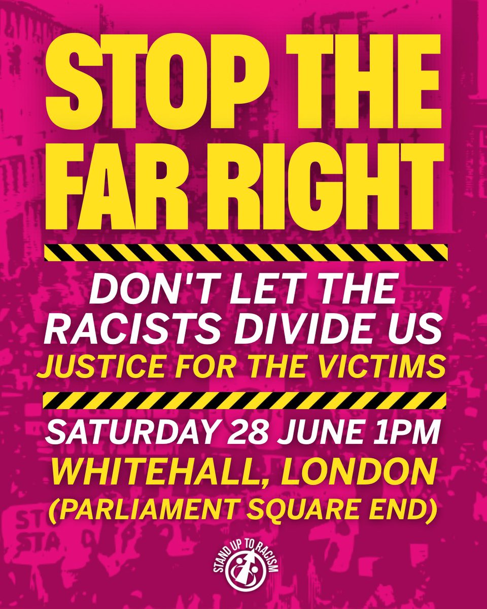 New start time announced🚨

The far right are attempting to mobilise against “grooming gangs, knife crime &amp; sexualisation of children”. The reality is the far right FLA are calling it &amp; Tommy Robinson has announced he’ll be there

Join us to stop them #StandUpToRacism