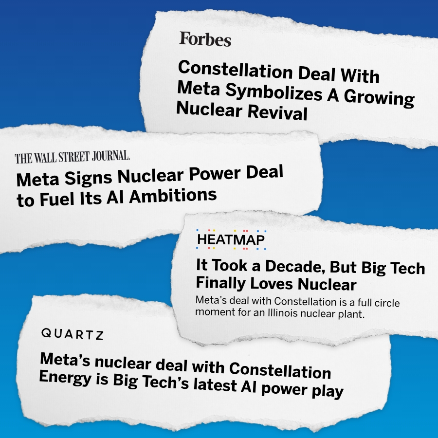 Big Tech is helping rewrite the energy playbook – and nuclear is page one.

Signing up for the full output of Clinton Clean Energy Center will help Meta advance its clean energy goals while securing the long-term future of a vital emissions-free power source.