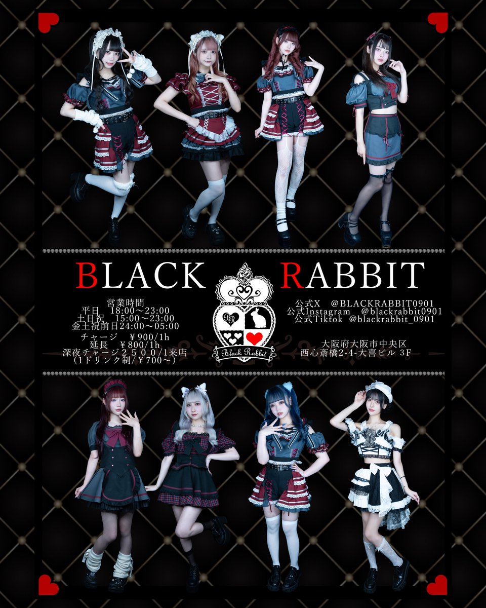 BLACKRABBITキャスト一覧です🐎
個性的な女の子が沢山いますので是非遊びにきてください🐇
