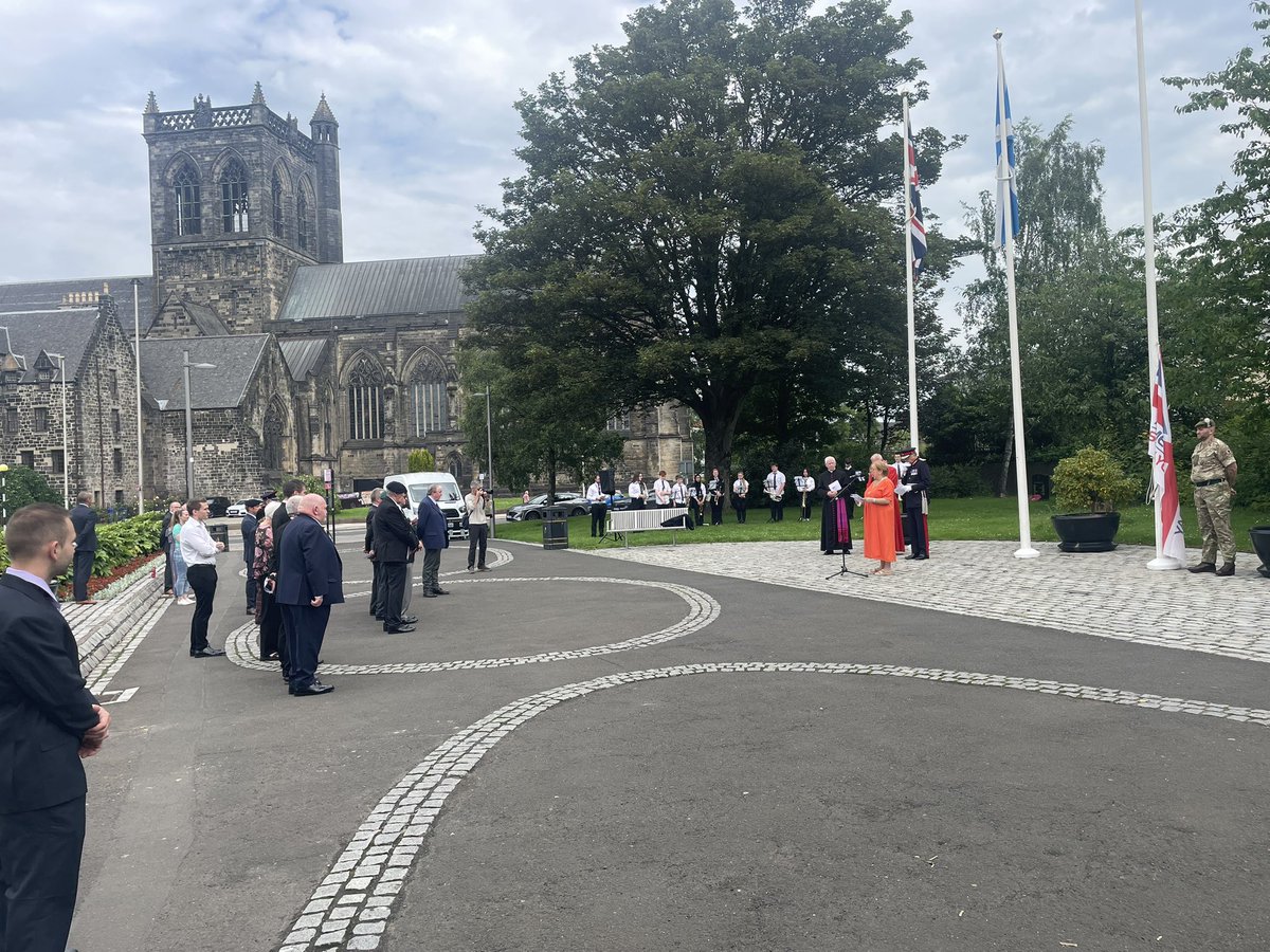 Attended, as I do every year, Armed Forces Day flag raising in Renfrewshire.  Good to meet up with many auld friends.