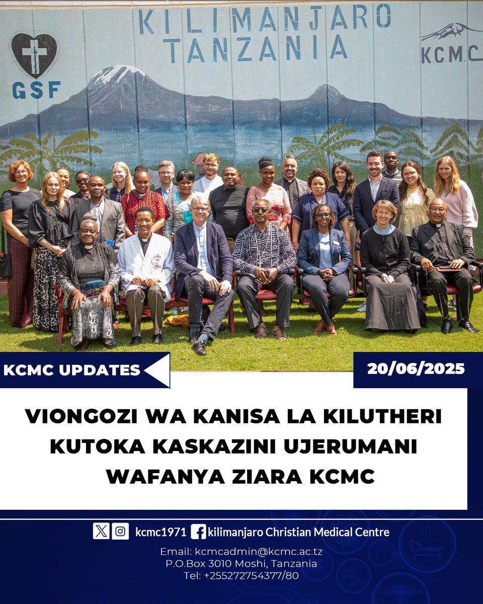 Viongozi wa Kanisa la Kilutheri kutoka Kaskazini mwa Ujerumani wakiambatana na Askofu Jones Meliyo wa Kanisa la Kiinjili la Kilutheri Kenya, wamefanya ziara KCMC. Ziara hii ilikuwa fursa ya kipekee kwa KCMC kushirikiana nao katika masuala ya ukuaji wa kanisa