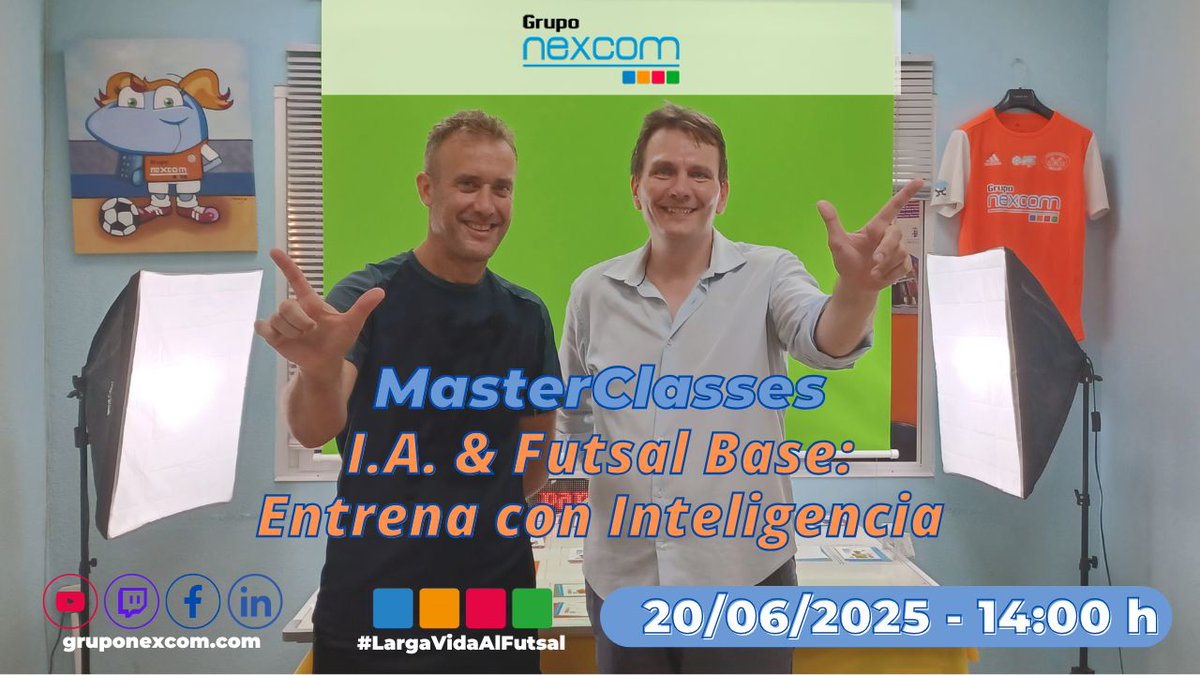 Néstor Blasco Morena (@nestornexcom) on Twitter photo 🥳Inauguramos concepto nuevo en <a href="/GrupoNexcom/">Grupo Nexcom</a>:
#masterclasses en las que vemos #InteligenciaArtificial y lo q debe saber un #entrenador de #futsal. ⚽
Un honor compartir atril de formador con <a href="/davidramosb13/">David Ramos</a> . 🤩
#LargaVidaAlFutsal #AprenderParaMejorar
📹 youtube.com/watch?v=7CnRVa… 🥳Inauguramos concepto nuevo en <a href="/GrupoNexcom/">Grupo Nexcom</a>:
#masterclasses en las que vemos #InteligenciaArtificial y lo q debe saber un #entrenador de #futsal. ⚽
Un honor compartir atril de formador con <a href="/davidramosb13/">David Ramos</a> . 🤩
#LargaVidaAlFutsal #AprenderParaMejorar
📹 youtube.com/watch?v=7CnRVa…