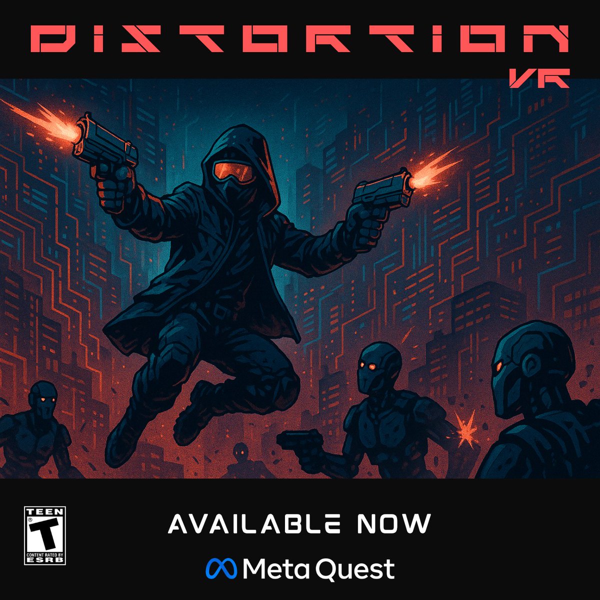 OutSourceDNB's tweet image. New update out now! Added arcade challenge mode, new weapons, &amp;amp; bug fixes. 
meta.com/experiences/ap…
#DistortionVR  #MetaQuest #Quest3 #VRGame #Cyberpunk #IndieDev #VRShooter #VRFPS #FPSGaming #VRGame