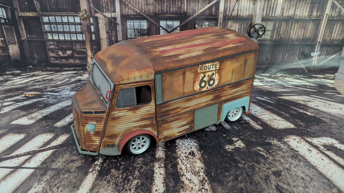 RustNDustUK's tweet photo. Just completed this rat for someone, I must admit I thoroughly enjoyed it!
#barnfind #ratrod #citroen #diecast #diorama #RustNDust https://t.co/w0AQvriBrd