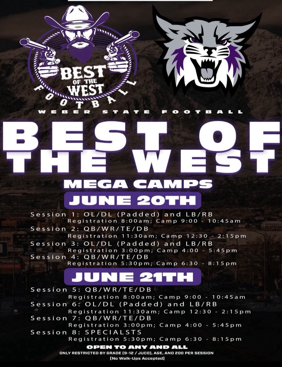 Last camp of the summer today! Going to be at the Best of the West Camp at Weber State session 2. <a href="/coachnatebutts/">Nate Butts</a>
