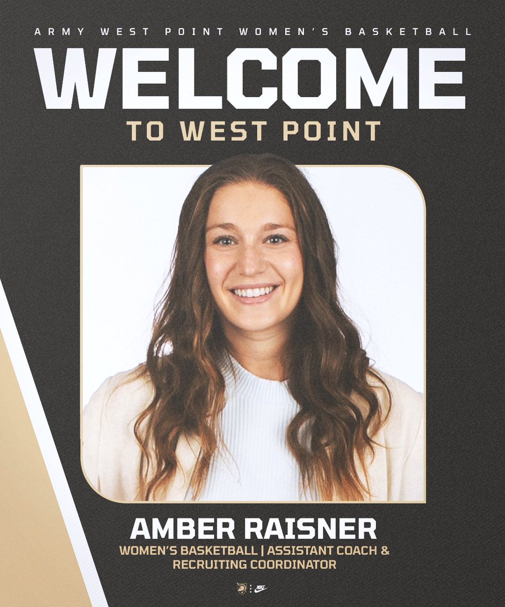 Army Women's Basketball (@armywp_wbb) on Twitter photo Another one!
Welcome to the Banks of the Hudson, <a href="/abraisner/">Amber Raisner</a>!
ππ€
We're excited to welcome Amber Raisner to the coaching staff!
πβοΈπ
π goarmywestpoint.com/news/2025/6/20β¦ Another one!
Welcome to the Banks of the Hudson, <a href="/abraisner/">Amber Raisner</a>!
ππ€
We're excited to welcome Amber Raisner to the coaching staff!
πβοΈπ
π goarmywestpoint.com/news/2025/6/20β¦