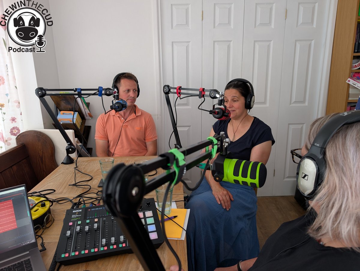 Remembered to take a photo of some of our guests today, and an after shot, as we started to record year 4 of the podcast! Look out for the first episode on Wednesday 2nd July as we talk to Stuart &amp; Helen Rogers about how using genomics has improved their herd! #TeamDairy