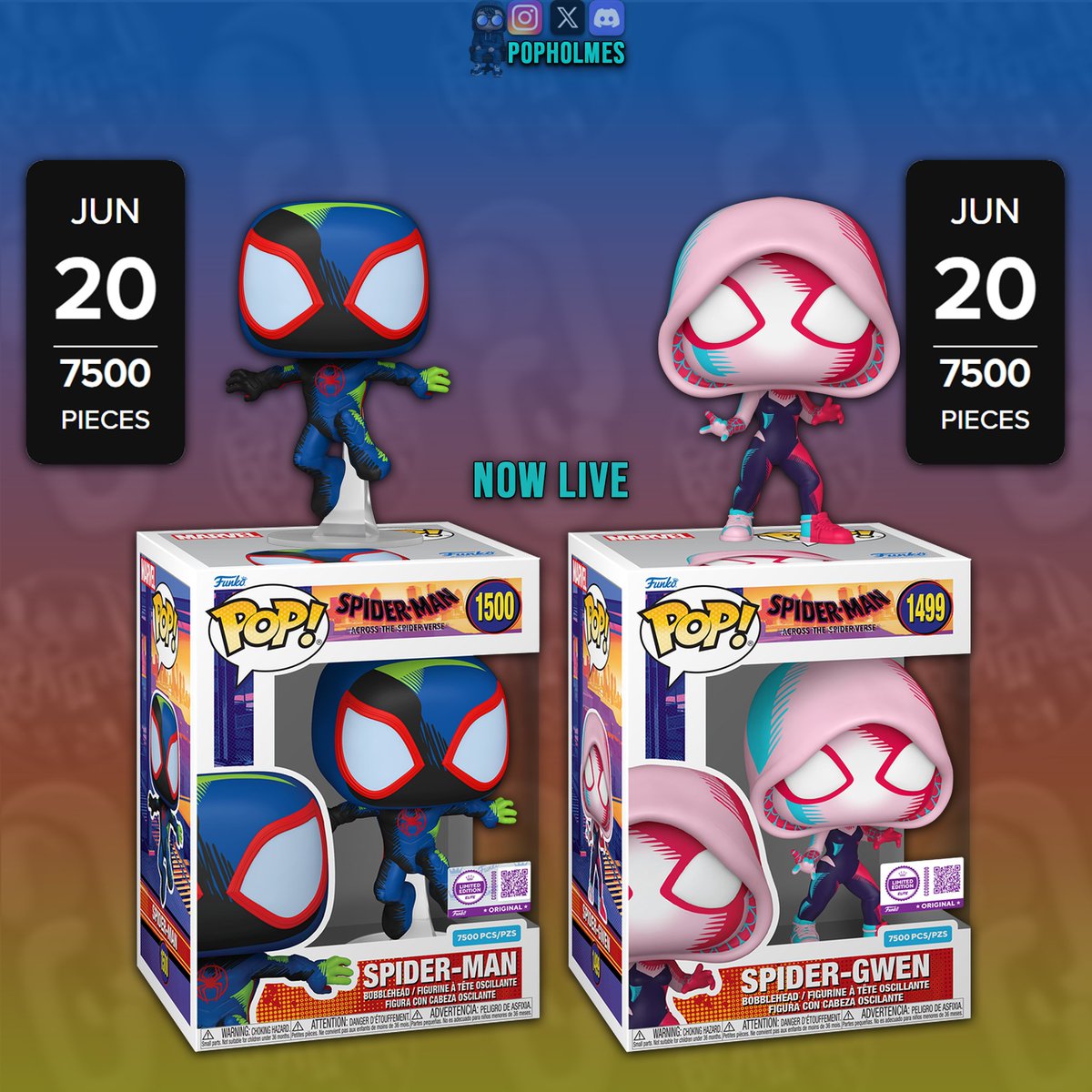 Funko shop Exclusive LIMITED TO 7500pcs Spider-Gwen and Spider-Man are available at link below #ad 
popholmes.tech/l/fslimited

#spiderman #spidergwen #milesmorales #gwenstacy #funko #fomo #originalfunko #limitededition #funkopop #popholmes #funkoshopexclusive #funkoshop