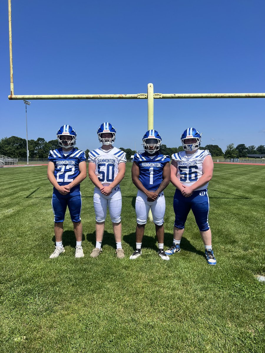 hammontonFB's tweet image. Hammonton Football proudly presents our 2025 uniform combinations !!! 
A big thank you to the Blue and White Gridiron Club !!! @HHSdevilsports