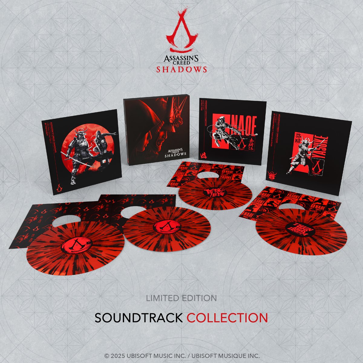 Laced (@laced_audio) on Twitter photo The many-sided Assassinās Creed Shadows OST is sneaking onto vinyl.
4LP Limited Edition Collection includes:
⢠2LP Original Score by <a href="/theflightmusic/">The Flight</a>
⢠1LP Kage No Iro by TEKE::TEKE
⢠1LP UKOMBOZI by Thunderdrum ft. <a href="/TiggsDaAuthor/">Tiggs Da Author</a>
Albums also sold separately. Pre-order now: The many-sided Assassinās Creed Shadows OST is sneaking onto vinyl.
4LP Limited Edition Collection includes:
⢠2LP Original Score by <a href="/theflightmusic/">The Flight</a>
⢠1LP Kage No Iro by TEKE::TEKE
⢠1LP UKOMBOZI by Thunderdrum ft. <a href="/TiggsDaAuthor/">Tiggs Da Author</a>
Albums also sold separately. Pre-order now: