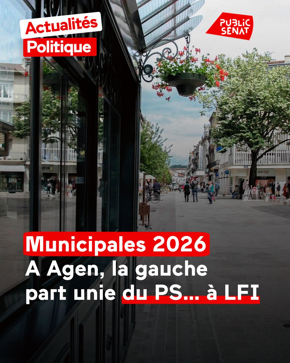 Au regard des divisions au plan national, c’est un tour de force. A Agen, toutes les composantes de la gauche ont pourtant réussi à faire l’union en vue des municipales

➡️ go.publicsenat.fr/KRQ