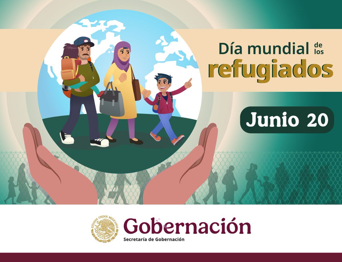 En el #DíaMundialDeLosRefugiados reafirmamos nuestro compromiso con todas las personas que tuvieron que abandonar su lugar de origen, por diferentes circunstancias. Brindarles apoyo es un acto humanista y solidario. 🇲🇽