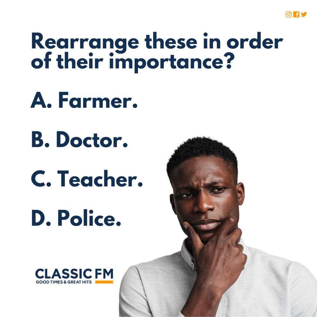 In which order would you re-arrange these?