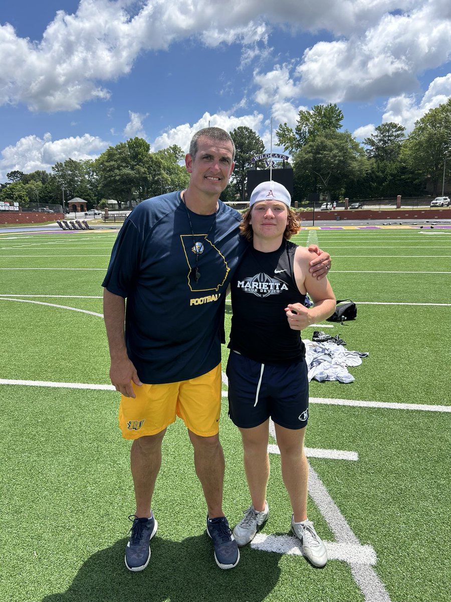 ColeBaum88's tweet photo. Had a great time at @ReinhardtFB today winning  specialist camp MVP!! Can’t wait to be back!! @CamCagleRU @Coach_JMiller @CoachHennes @CamDuke11 @MariettaFtball @RecruitGeorgia https://t.co/LxG8rB5j7y