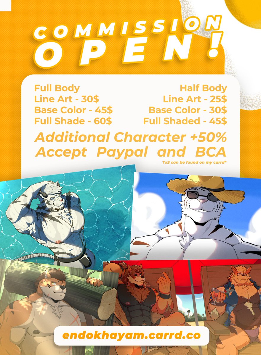 Hey guys I'm opening my commission for this month ^^ 
You can Dm me here or check out my carrd to see my contact and ToS if you are interested. RT is appreciated! 
Endokhayam.carrd.co