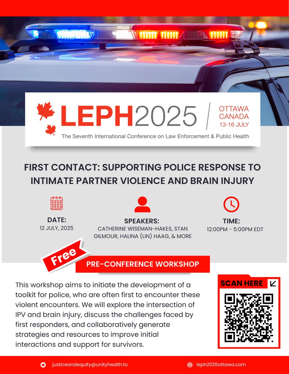 Are you a police officer or MCIT nurse or team member who is a first responder? We welcome you~ First Contact: Supporting Police Response to Intimate Partner Violence and traumatic brain injury. #IPV #TBI #traumainformed