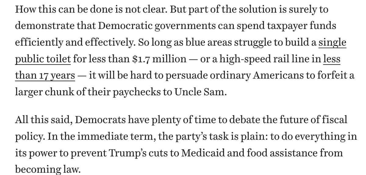 A harrowing read for anyone who cares about our social safety net, especially Medicaid and SNAP. The fight is protecting care and access now, but we'll also need to prove we can spend taxpayer funds efficiently and effectively. Can't sell higher taxes without showing results.