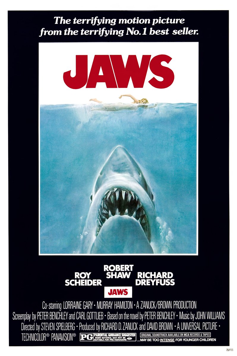 June 20, 1975

50 years ago today, the greatest film in movie history, launched in theaters.

To this day, it still prevents me from going in the water, if I can't see what's below my feet. 😁🦈