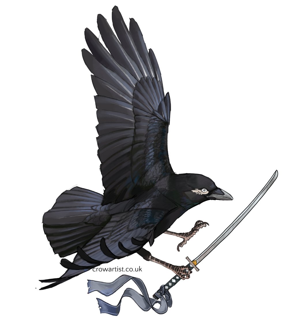 Crow with a sword commission!