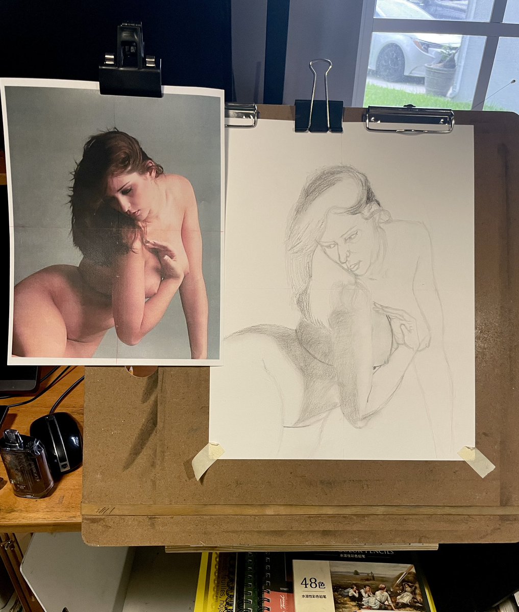 charcoal and graphite figure drawing