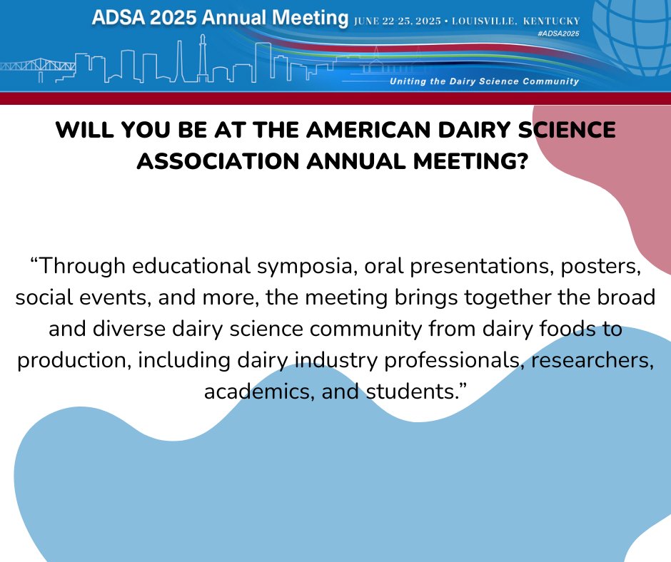 Team MSU will have a strong contingent at the American Dairy Science Association annual meeting next week in Louisville. We hope to see you there!