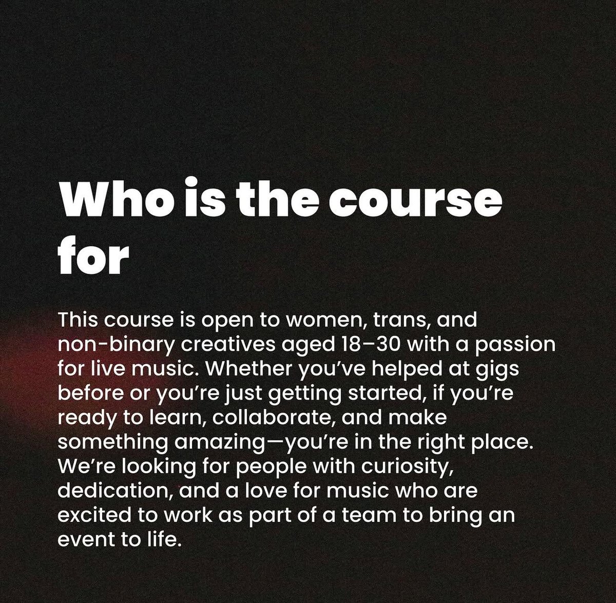 Black Lives in Music (@blklivesinmusic) on Twitter photo <a href="/WomenConnectUK/">Women Connect</a> is proud to partner with <a href="/LewishamMusic/">Lewisham Music</a> to launch Gig Lab, a brand-new free event management course for women, trans, and non-binary creatives aged 18–30.
Find out more here: lnkd.in/ezEZJypC <a href="/WomenConnectUK/">Women Connect</a> is proud to partner with <a href="/LewishamMusic/">Lewisham Music</a> to launch Gig Lab, a brand-new free event management course for women, trans, and non-binary creatives aged 18–30.
Find out more here: lnkd.in/ezEZJypC