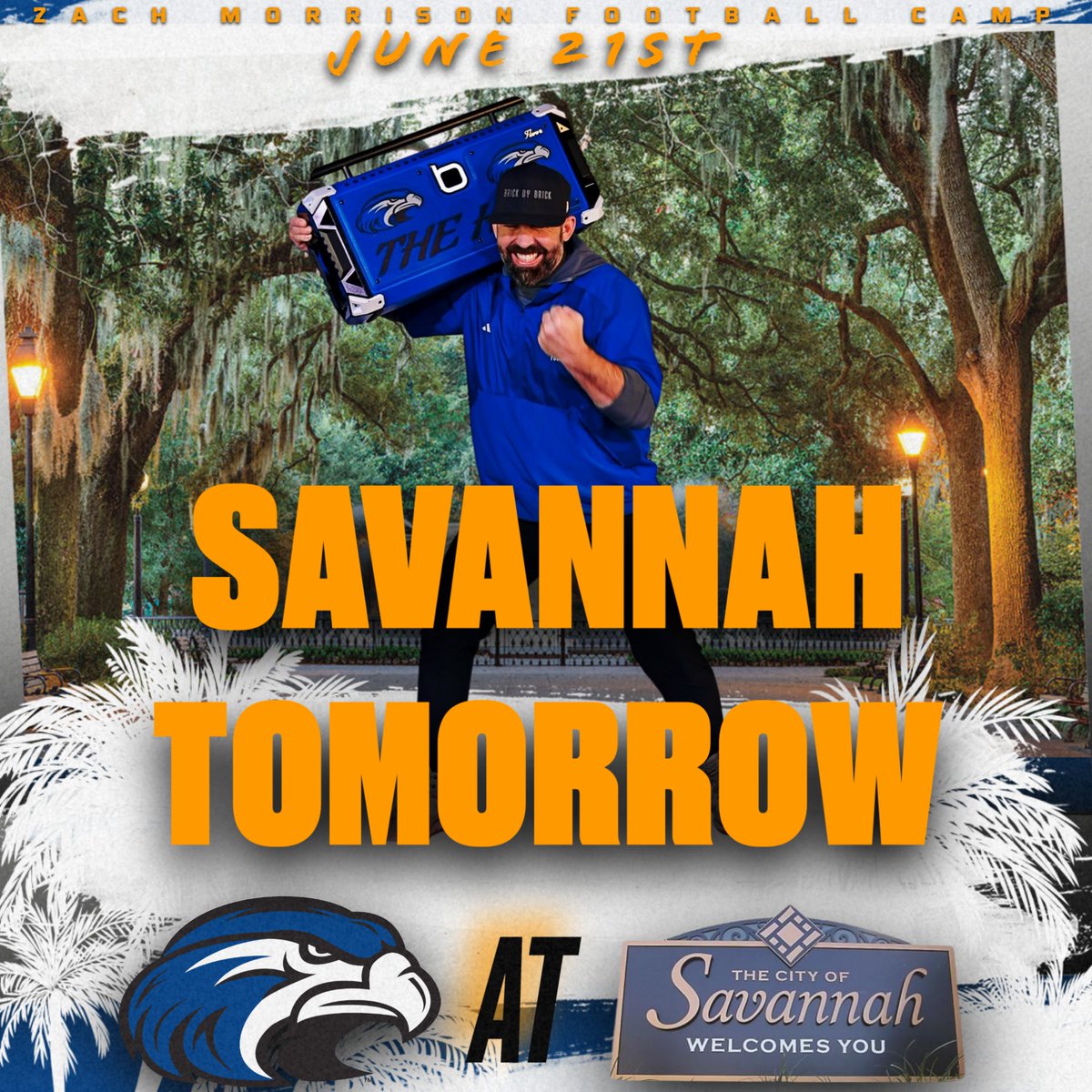 Zach Morrison (@coachmorrison58) on Twitter photo LAST CAMP OF THE SUMMER TOMORROW!
See you in SAVANNAH!
Sign up
…hmorrisonfootballcamps.totalcamps.com/shop/EVENT
<a href="/LaneKnost/">Coach Lane Knost</a> <a href="/Coach_HJacobs/">CoachHarlen Jacobs</a> <a href="/TimGlanton/">Coach Tim Glanton</a> <a href="/coachmercer_56/">Malcolm Mercer</a> <a href="/KJOTISSR/">Keith Otis</a> <a href="/CoachDietlSU/">Johnny Dietl</a> <a href="/CoachZachBrooks/">Zach Brooks</a> <a href="/CoachJackSU/">Coach Jack Williamson</a> <a href="/JalenGary5/">COACH JG</a> <a href="/CoachMorrisonSU/">Kasey Morrison</a> LAST CAMP OF THE SUMMER TOMORROW!
See you in SAVANNAH!
Sign up
…hmorrisonfootballcamps.totalcamps.com/shop/EVENT
<a href="/LaneKnost/">Coach Lane Knost</a> <a href="/Coach_HJacobs/">CoachHarlen Jacobs</a> <a href="/TimGlanton/">Coach Tim Glanton</a> <a href="/coachmercer_56/">Malcolm Mercer</a> <a href="/KJOTISSR/">Keith Otis</a> <a href="/CoachDietlSU/">Johnny Dietl</a> <a href="/CoachZachBrooks/">Zach Brooks</a> <a href="/CoachJackSU/">Coach Jack Williamson</a> <a href="/JalenGary5/">COACH JG</a> <a href="/CoachMorrisonSU/">Kasey Morrison</a>