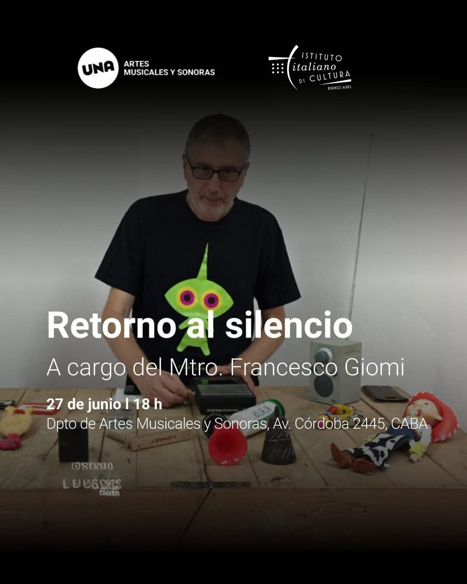 🎶 ¿Qué significa el silencio en la música?
Vivilo en Retorno al Silencio, laboratorio con Tempo Reale.
📅 27/6 – 18 h
📍 UNA – Auditorio Canepa Av. Córdoba 2445. CABA
🎟️ Gratis | Cupos limitados
#Berio100 #TempoReale #iicbaires