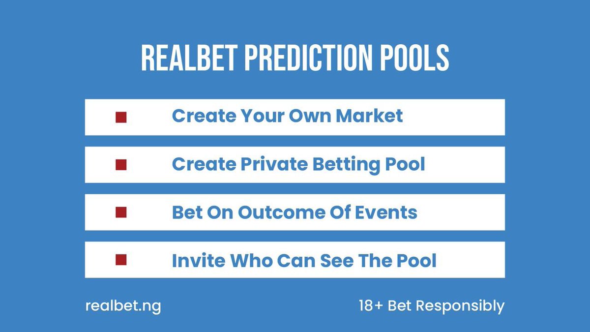 🚨 Naija, get ready to vibe with RealBet’s Prediction Market! 🇳🇬 This isn’t just Sports Betting.

Predict on movies, music, lifestyle, boxing, basketball, anything! 🎬🏀 Stake your money, and if you guess right, you and the correct predictors split the bag based on your stake.
