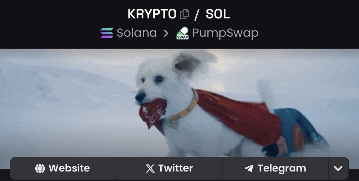 #Superman dog ? And he’s called $KRYPTO say less.

EuGtvizNfsWTPrFSeRAkpFnkhDUycfMYaa9eE4STpump

t.me/GeppettoDegen/…
