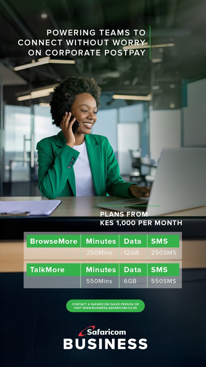 5G = No delays. Just pure performance. With Safaricom Business 5G, unlock faster speeds, smarter connectivity, and real-time collaboration for your business.
#SafaricomBusiness #MPESASOKONI