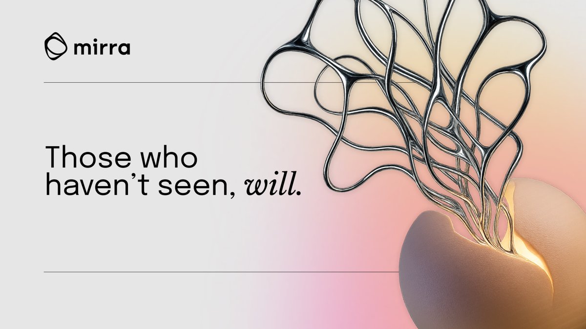 MirraTerminal's tweet image. The truth is buried in the noise.
Mirra shows the way.
Monday.