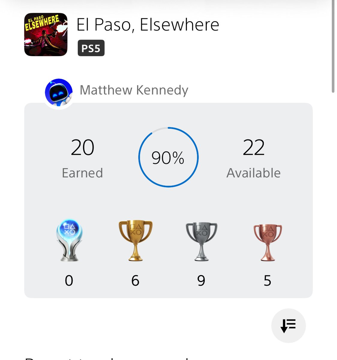 mkenn10's tweet photo. Game 19 of 2025: El Paso, Elsewhere.
Started off super strong but for me dragged a bit by the end. I'm one trophy away from the platinum. Hoping to power through for that other ending.
#IndieGame #ElPasoElsewhere #GameDev #LoFiHorror #platinumtrophy @StrangeScaffold https://t.co/Uzu7Eh2kEV