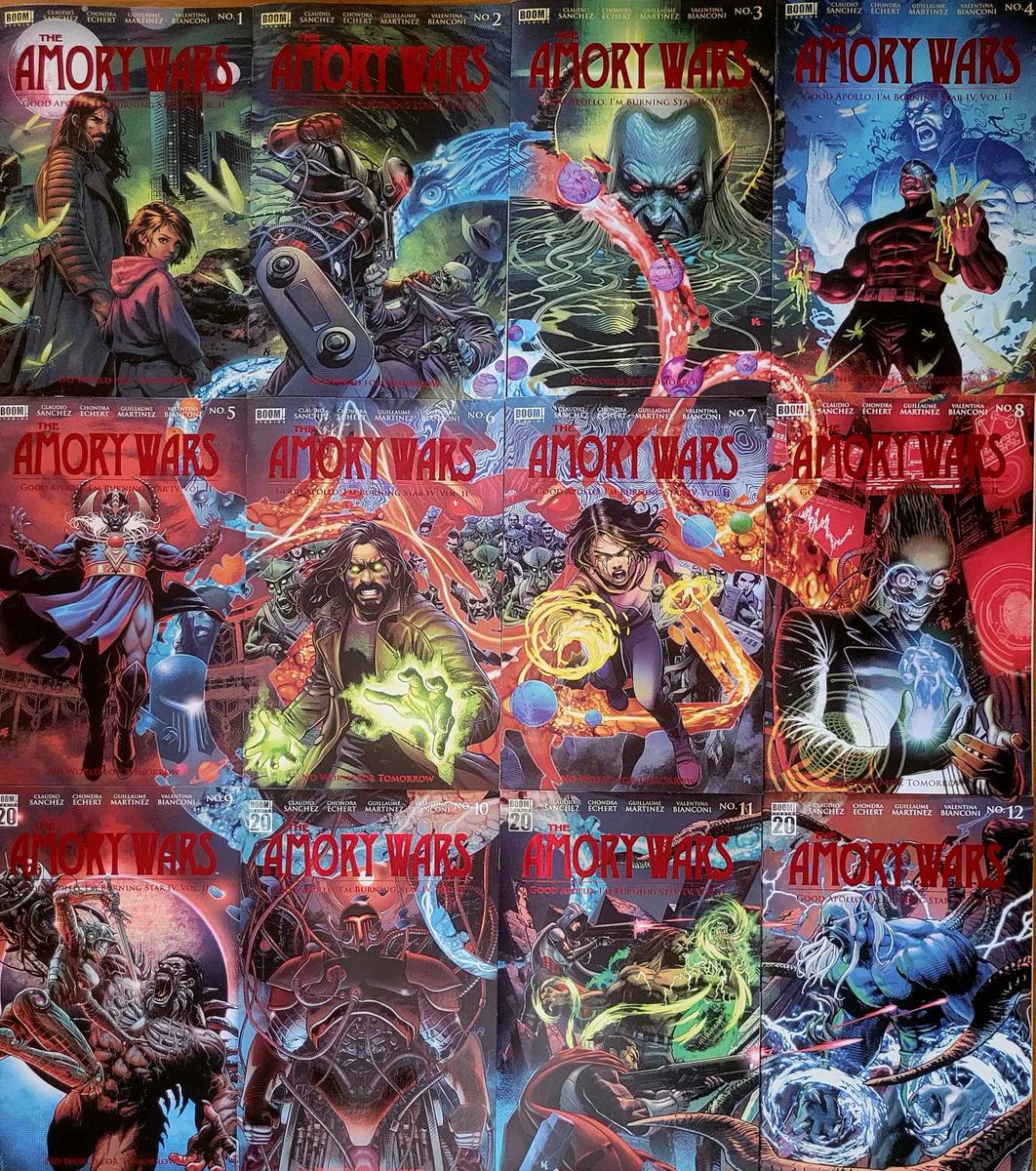 The complete set of cover books for Amory Wars NWFT Backerkit Special Edition that I made together with Valentina Bianconi for the coloring!#boomstudios  #evilink #comics  #drawing #coheedandcambria