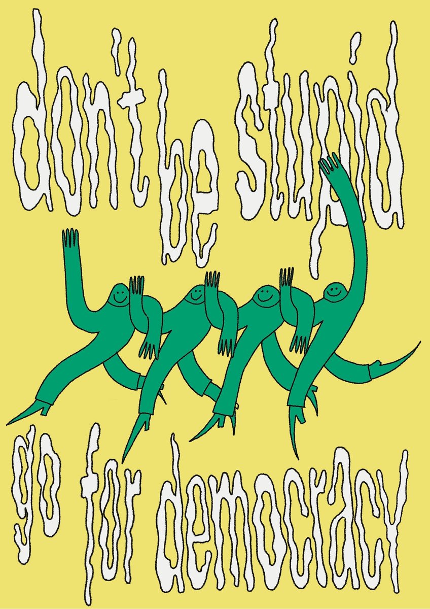 »go for democracy« von celina hoss. buff.ly/ruhO4Ro 
Feel free to retweet – Triggerwarnung, teils undemokratische # #Demokratie #designdemocracy