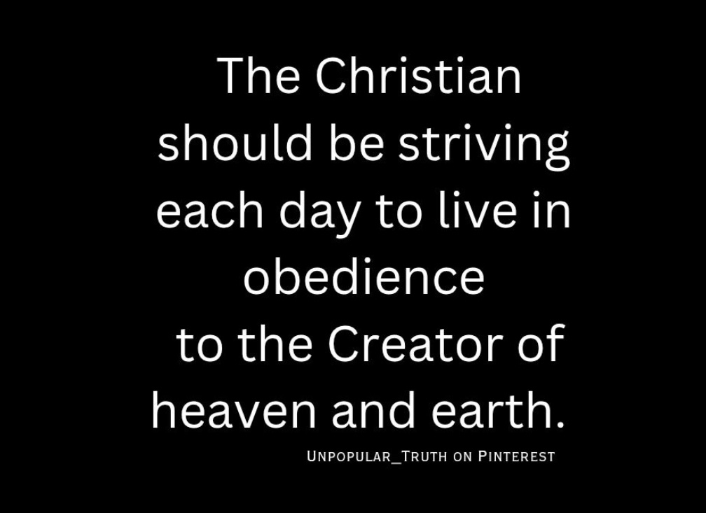 If you have no desire for obedience you are not a Christian.