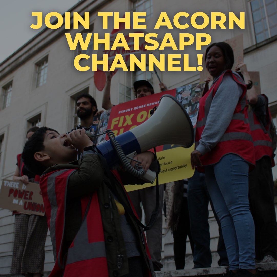 📢 Today we’re launching ACORN’s WhatsApp broadcast channel! 

This is a new way for you to keep up with what our union is up to‼️

You can join at this link: whatsapp.com/channel/0029Vb…