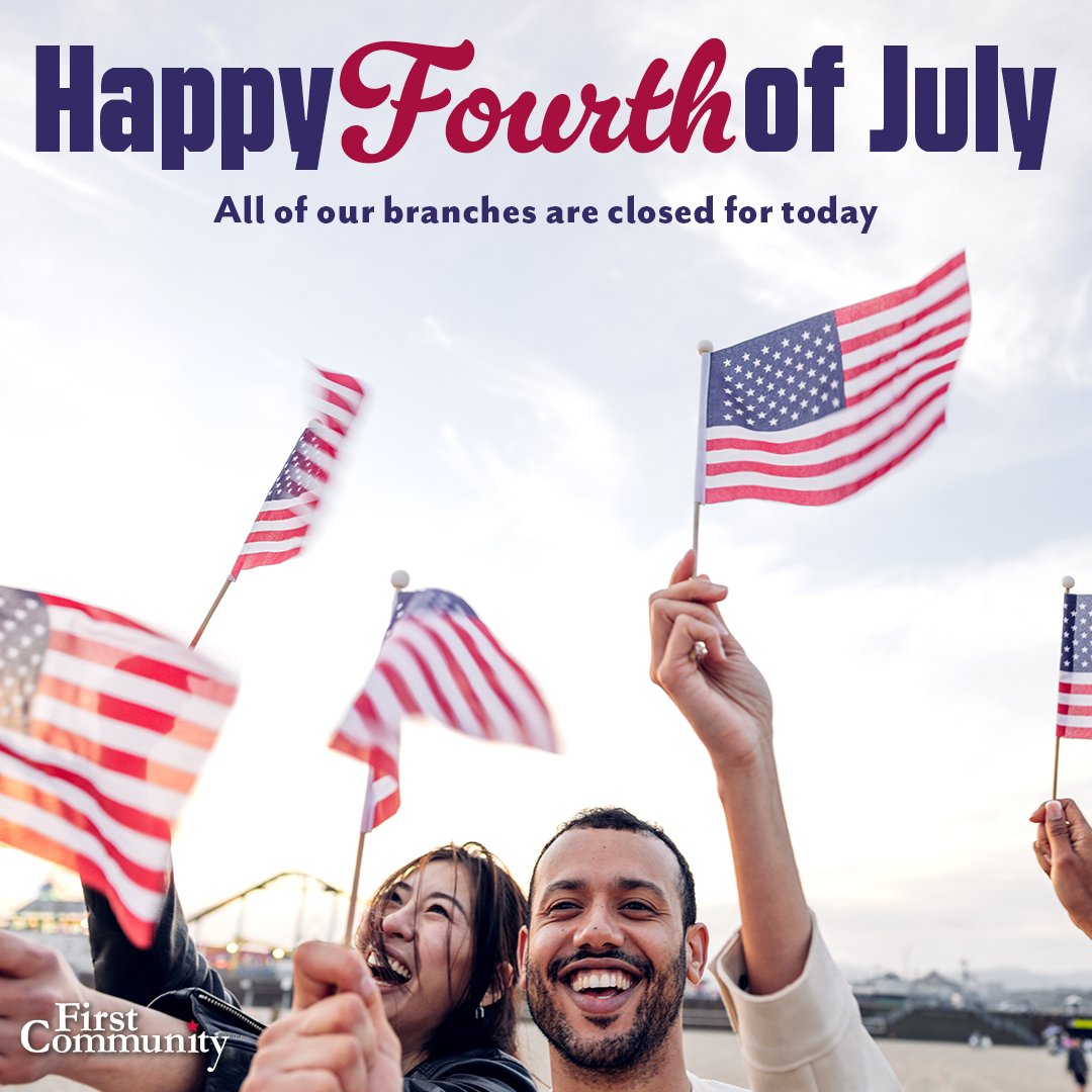 Happy Independence Day! 🧨

All of our branches will be closed for today in observance of the holiday.  We hope everyone enjoys a great and safe 4th of July!
