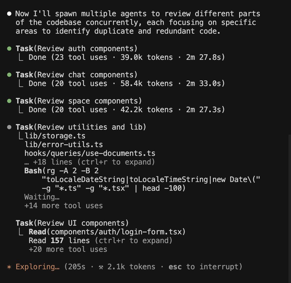 i just reached new level on Claude Code, 5 subagents working at the same time :D :D :D